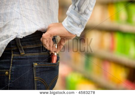 Shoplifting In A Supermarket