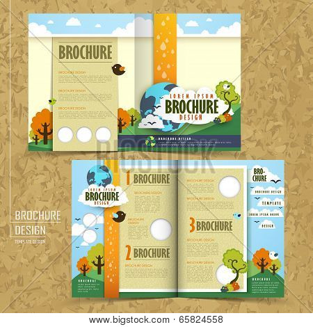 Vector Concept Of Environmental Brochure Design