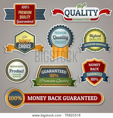 Quality labels stickers