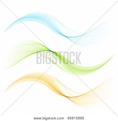 Abstract curved lines background. Template brochure design