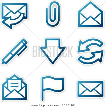 E-Mail Icons, Blue Contour Series