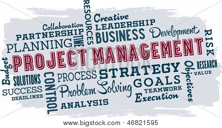 Project Management Business Word Cloud Collage