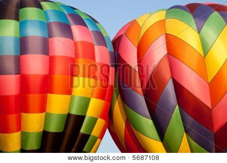 Two Hot Air Balloons Bumping