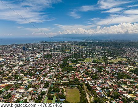 Fly On The Wall To This Stunning Landscape Of Davao City. Mindanao, Philippines.