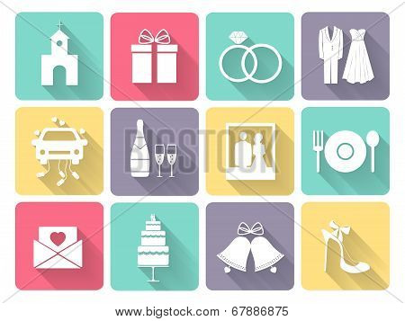 Wedding and love icons