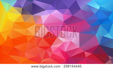 Vector Abstract Irregular Polygon Background - Triangle Low Poly Pattern - Full Spectrum Multi Color