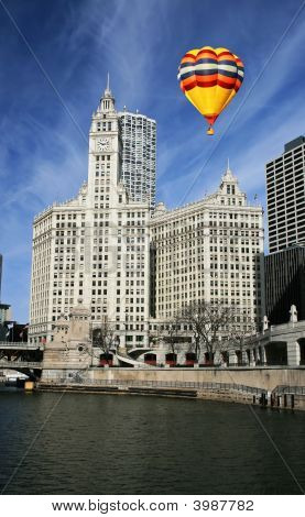 The High-Rise Buildings In The Downtown Chicago