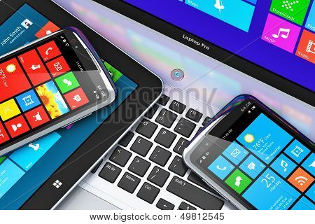 Mobile devices with touchscreen interface