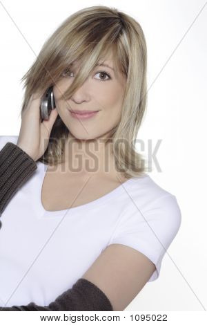 Young Blonde Caucasian Smiling Woman