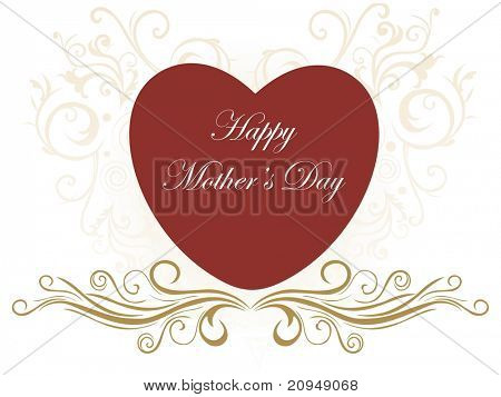 creative background with big heart for mother day