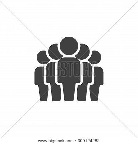 Team Group Vector Icon. Corporate Team Working Filled Flat Sign For Mobile Concept And Web Design. P