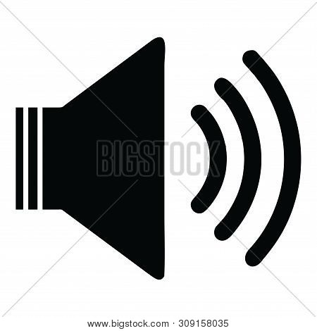 Sound Icon. Sound Icon Vector. Flat Style Isolated On White Background. Sound Icon Image. Sound Icon