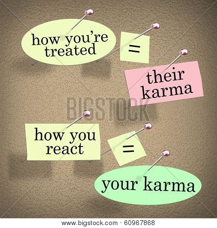 How Youre Treated Their Karma You React Your Fate Destiny Saying