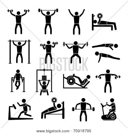 Workout Training Icons Set