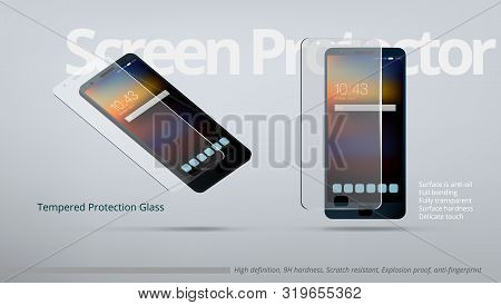 Screen Protector Tempered Transparent Glass Ad Template