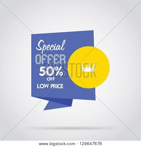 Sale vector banner. Promo offer. Sale sticker. Discount sticker. Isolated sticker. Special offer sale sticker in flat style. Discount tag. Special offer. Sale sign. Web sticker. Sale label. Advertisement sticker. Sale sticker template. Design of ad offer.