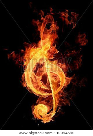 Fire violin key sign