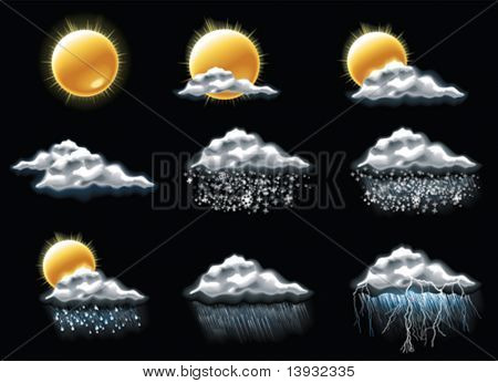 벡터 일기 예보 아이콘입니다. 제 4 부