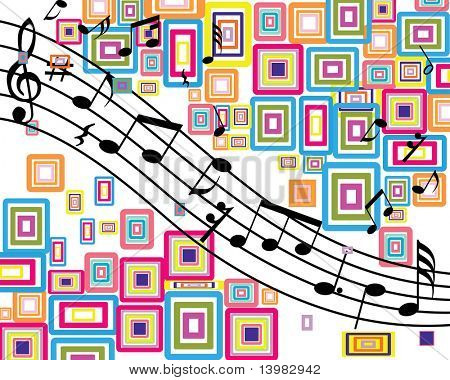 Notes de musique trucs vector background devant servir à la conception