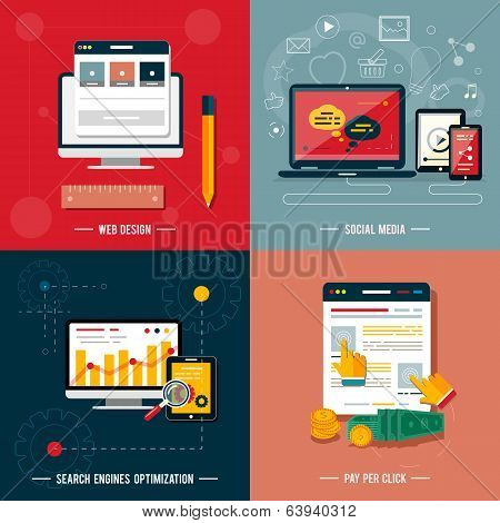 Icons For Web Design, Seo, Social Media