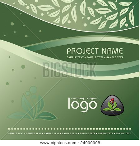 Corporate Vector Nature Template Background with Logo (others elements of this template are in my portfolio)