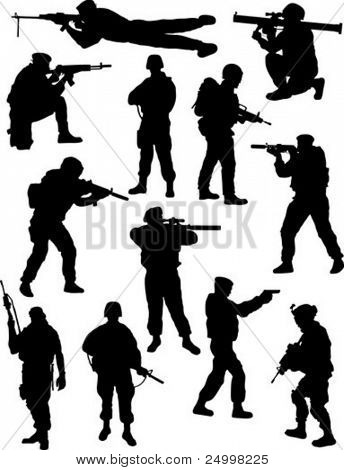 Soldiers silhouettes