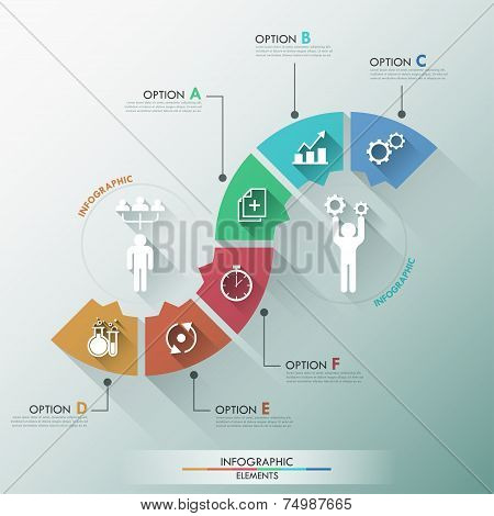 Modern infographics options banner.