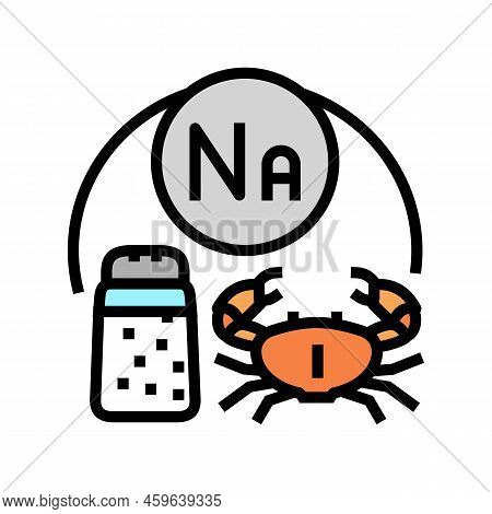 Vitamin Na Color Icon Vector. Vitamin Na Sign. Isolated Symbol Illustration