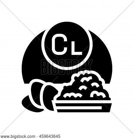 Cl Vitamin Glyph Icon Vector. Cl Vitamin Sign. Isolated Symbol Illustration