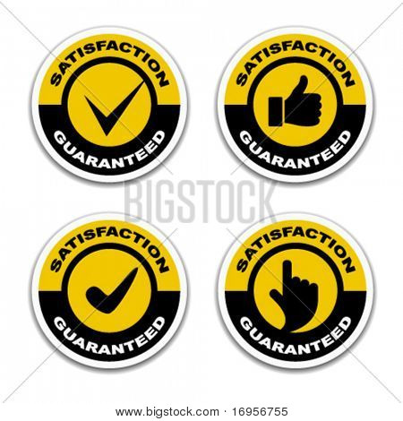 vector satisfaction guaranteed stickers