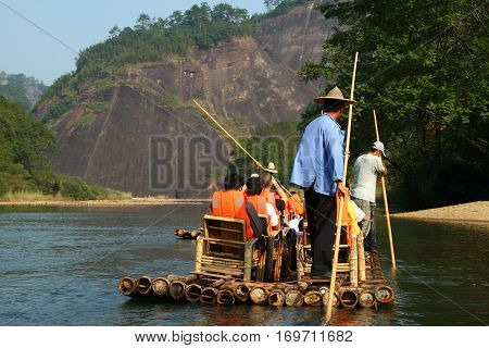 Rafting on the River of Nine Bends Wuyishan China