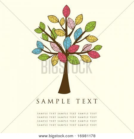 Abstrait arbre. Vector.