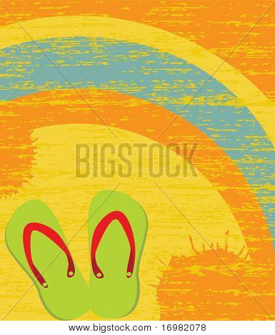 Vintage summer card.Vector.