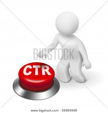 3D Man With Ctr Click Through Rate Button