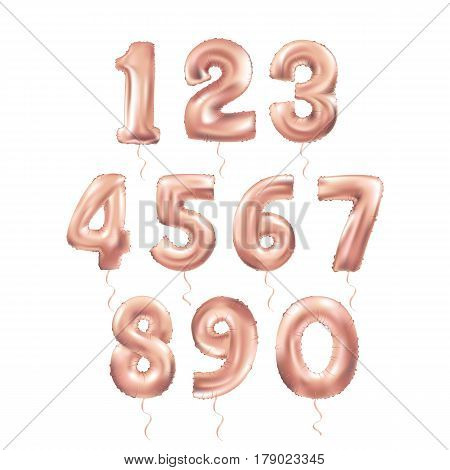 Metallic Pinkletter Balloons 123