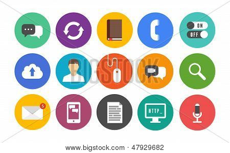 Modern Communication Icons Set