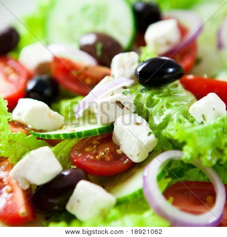 Close up di insalata greca