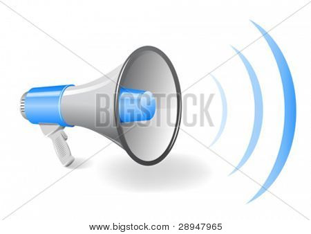 Vector illustration of a bullhorn / megaphone