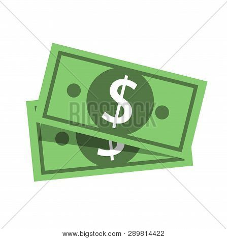 Vector Flat Design Dollar Money Cash Icon, Cash Register, Money Payment, Dollar Sign, Currency