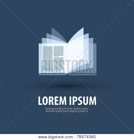 Book. Logo, icon, symbol, template, emblem