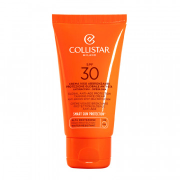 Crema Rostro Bronceadora Protección Global Antiedad SPF30