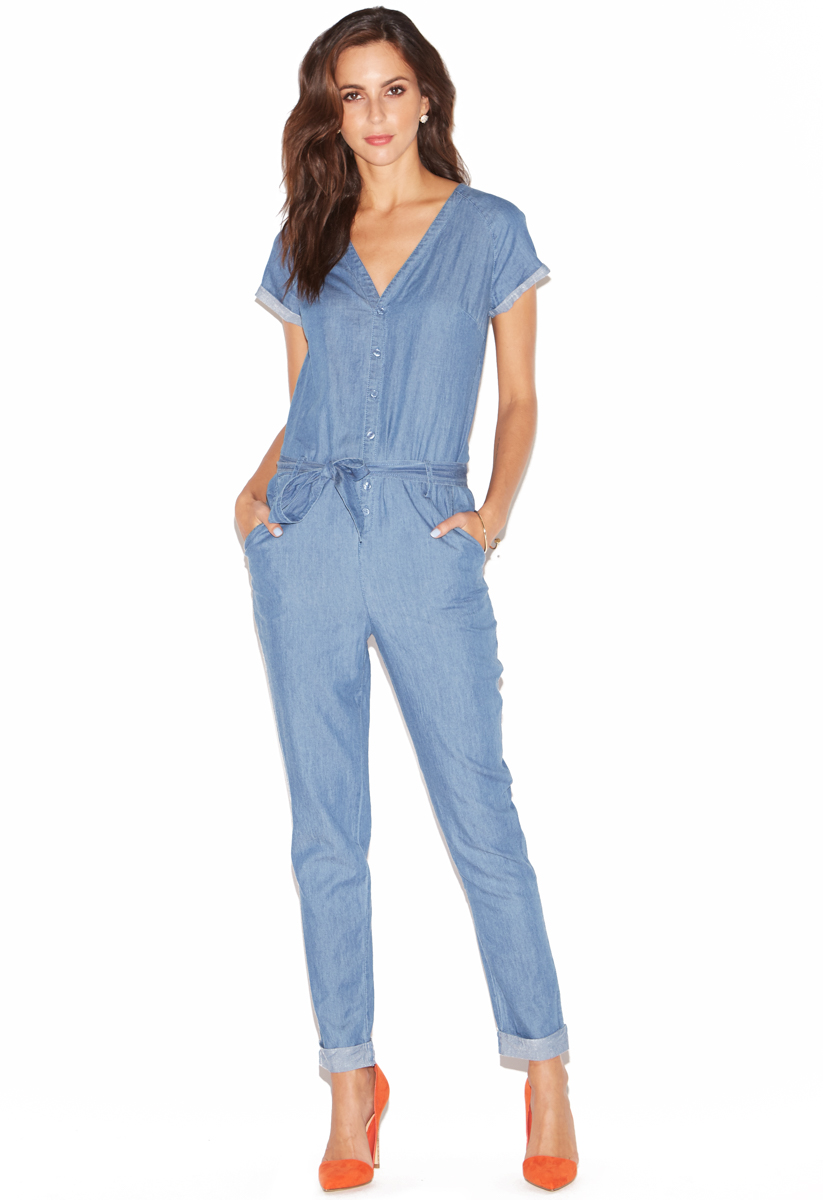 Chambray Jumpsuit - Shoedazzle