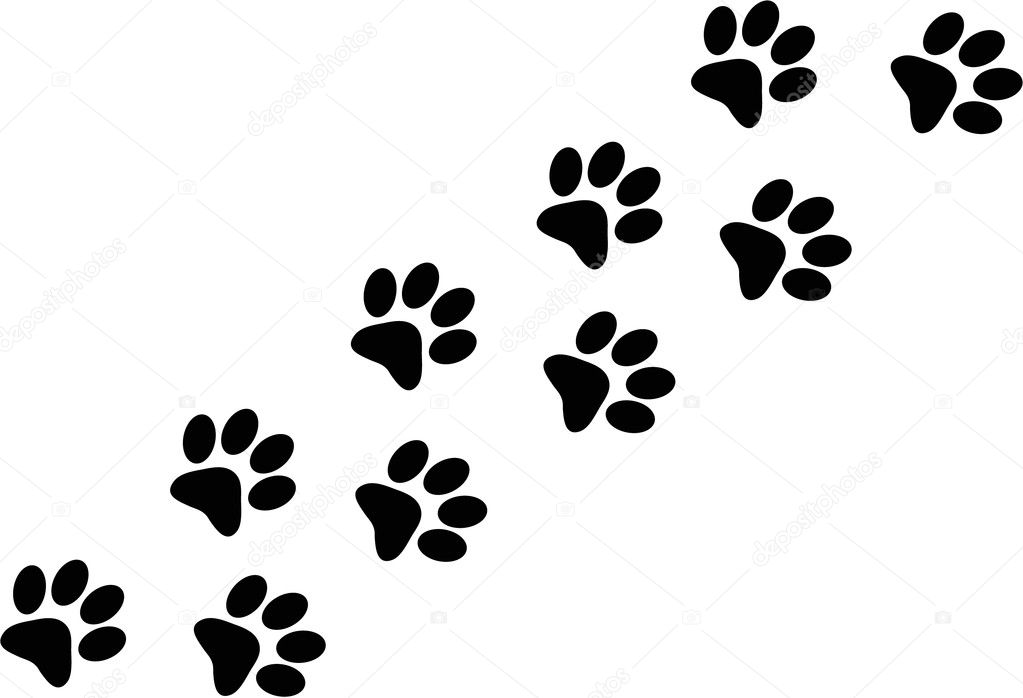 Paw trail Stock Vector by ©decobt 3236720