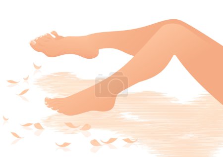 Illustration for Leg reflection, vector illustration - Royalty Free Image