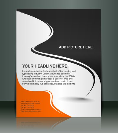 Illustration for Vector editable Presentation of Flyer/Poster design content background. - Royalty Free Image