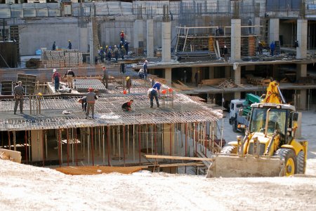 Foto de Construcción y bulldozzer - Imagen libre de derechos