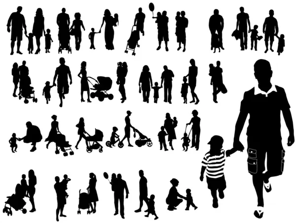 Mother child silhouette Vector Images, Royalty-free Mother child ...