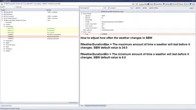 How to adjust how often the weather changes in SBW