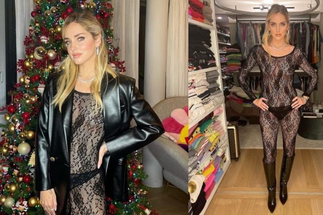 Chiara Ferragni provoca gli haters: la sua tutina di pizzo è il must-have più provocante delle feste