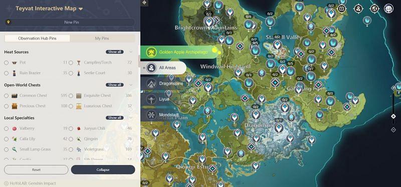 Genshin Impact interactive map: How to find white iron chunks ...